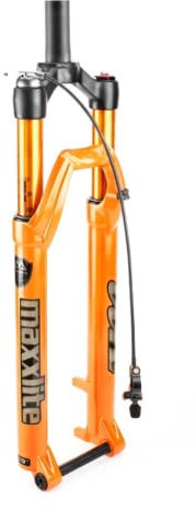 Mountainbike fjädergaffel 26/27,5/29 cykel fjädergaffel MTB luftgaffel med ångavbound cykeltillbehör, 100 mm hub (orange, 29 rak fjärrkontroll)