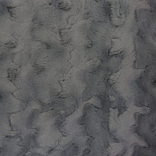 Fellimitat Kunstfell Meterware – kuschelig & weich – Öko-Tex Standard 100 – ideal für Westen, Jacken, Kissen & Deko – ab 50 cm (grau)