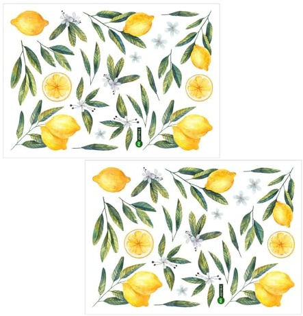 ibasenice Fruit Wall Decals 13.78X9.84 Inch Decorative Wallpaper Stickers for Kids Nursery Room and Kitchen Bathroom, Vivid Colors, Fade-Resistant, Cute Design for Baby Rooms and Playrooms