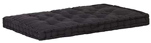 SKM Palettenkissen Baumwolle 120×80×10 cm Schwarz, Weight: 9.88 kg, 48674