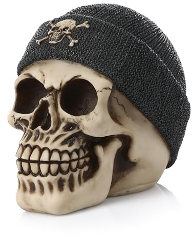 FunX Hucha de calavera con diseño de cerdito, 15 x 12 x 10 cm