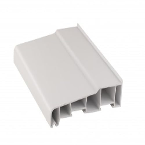 180mm x1,50m White UPVC Plastic External Window Sill + 2 End Caps