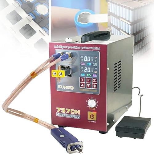 ZWQOZ Saldatore a Punti Senza Fili Saldatore a Punti a impulsi Saldatore a Batteria Portatile for Pacco Batteria al Litio 18650 14500, Saldatore a Punti con Batteria con Ritardo di induzione