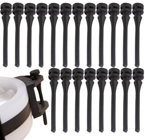 WeddHuis 20 Pièces Supports de Ventilateur en Caoutchouc, Jeu de Vis PC, Broches en Silicone, Fixation Anti-Vibration pour Ordinateur, PC, Ventilateur de Boîtier (45mm)