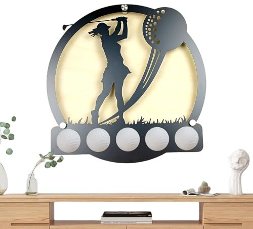 Golfball Vitrine - Golfball-Vitrinenhalter, Golfball-Wandhalterung, Golfball-Wandhalterung, runde Golfball-Halterung aus Eisen | Runde Golfball-Halterung für Golfball ohne Bohren