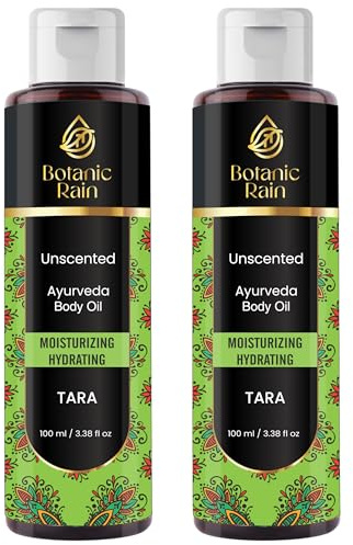 Botanic Rain Ayurveda Unscented Body Oil After Shower, Natural, Moisturizing & Hydrating Organic Fragrance Free For Women And Men, Ayurveda Products For Saggy Skin - 100ml (2)