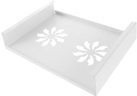 Acier au Carbone Support de Cuisinière à Gaz Blanc Cuisine | Design Multifonction, Usage Plaque Électrique et Gaz, Finition Moderne, Structure Robuste et Protectrice