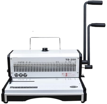 Bindemaschine, Professioneller manueller Drahtbinder F3, Buchbindemaschine Rayson TD-200, 40 Löcher, 3:1, Lochung 20, Bindung 130 Blatt, Büro, Schule,Bürobedarf