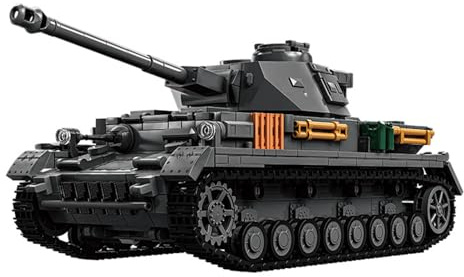 Minxtech Technik Military Panzer Bausteine, 1419 Teile Militär Deutscher Panzer Konstruktionsspielzeug, WW2 Armee Klemmbausteine Tank Modellbausatz, Geschenk für Kinder und Erwachsene Technical