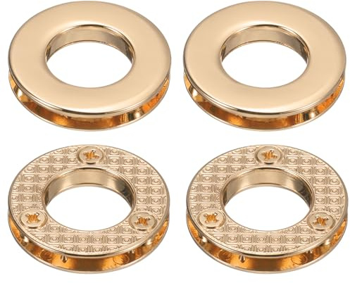 QUARKZMAN Anelli a Vite in Lega di Zinco Occhielli 15,7 mm Oro Chiaro 4Pz | Anelli a Vite in Metallo, per Occhielli per Maniglia a Anello per Tende Borsa Connettore Accessori Borsa