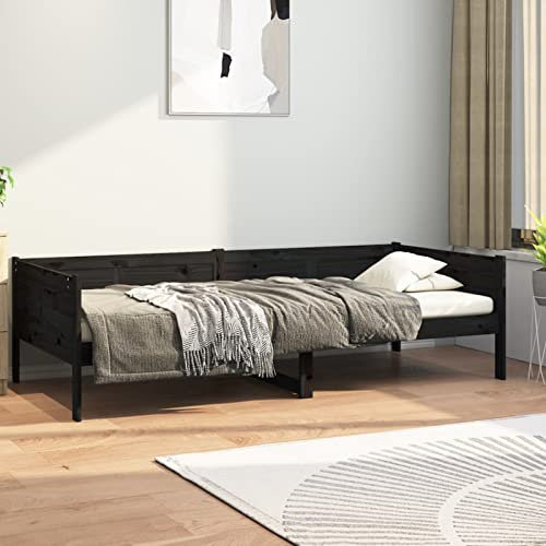Festnight Tagesbett Holz 90x190 cm Sofabett Bettsofa Schlafsofa Gästebett Bett Funktionsbett Holzbett Einzelbett Jugendbett Bettgestell Massivholz Bettrahmen Jugendzimmer