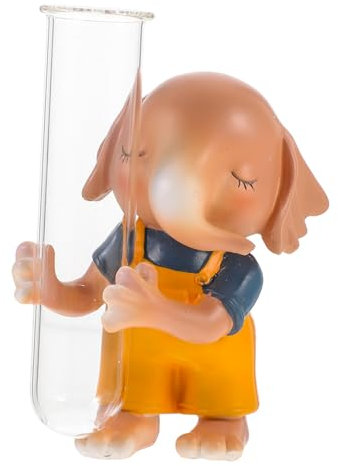 Vaso Decorativo a Forma di Elefante con Tubo in Vetro