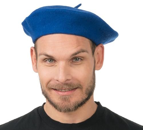 Chaks - Berretto basco, berretto francese in lana | Costume da pittore e accessorio a tema Francia per donna e uomo, Carnevale, feste a tema e teatro
