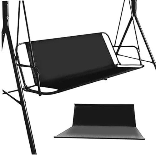 600D Funda de Asiento de Jardín para Mecedora, Funda de Repuesto para Columpio de Jardín, 2 y 3 Plazas Funda de Repuesto para Banco de Columpio de Patio al Aire(Black,62*20*20in/158*52*52cm)