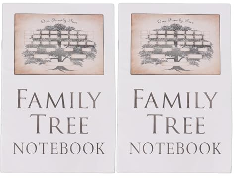 Fafeims Cuaderno de árbol Genealógico, Libro de Trabajo de Genealogía de Doble Cara de 16 Páginas para Investigación de Antepasados ​​y Documentación de Reuniones Familiares