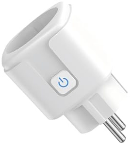 Schuko Stecker Typ-C mit Ein/Ausschalter, VDE-zertifiziert, 250V/16A, Hochwertiger PC-Kunststoff, Schutzkontaktstecker, Robust und Sicher für Haushaltsgeräte, Elektronik und Bürogeräte (1 Stück-Weiß)