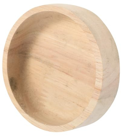 JECOMPRIS Cuenco de Madera para Hámster y Pequeños Roedores, Comedero Resistente y Estable, Fácil de Limpiar, Adecuado para Mascotas Pequeñas como Jerbos y Ratas