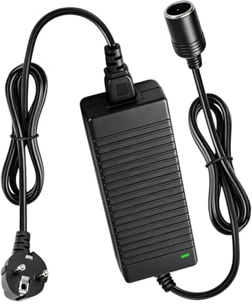 Adaptateur Allume Cigare Secteur 220V vers 12V 10A 120W, Transformateur AC/DC Chargeur Secteur Convertisseur Électronique Prise d'Alimentation pour Glaciere Electrique Voiture Gonfleur Pneu Aspirateur