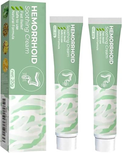Healvix Crema Herbal para Hemorroides, Calmante Natural para Hombres y Mujeres, 20g / 0.7oz, 2 Piezas