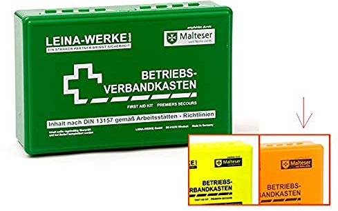 LEINAWERKE 20002 BetriebsVerbandkäste Klein DIN 13157 ohne Wandhalterung orange 10 Stk.