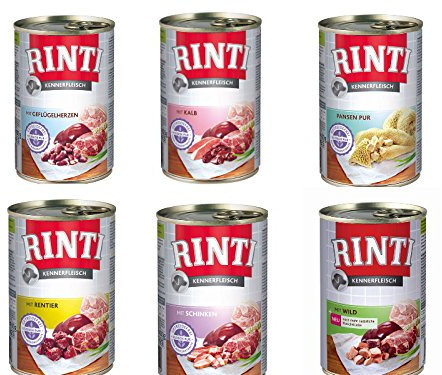 Rinti Kennerfleisch Hundefutter Mix Paket No.1, 6 x 400g Dose by Zoolox ®