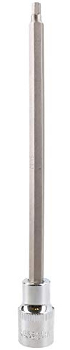 5mm Hex Allen Key Long Bit Internal Socket Metric 1/2 Drive 200mm Length Cr-V