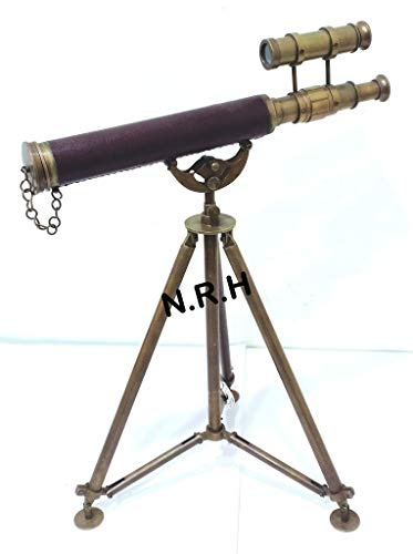 Seefahrt Maritim Antik Messing Doppelzylinder Teleskop Handgefertigt Artikel Mattel Stativ