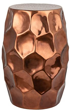 Beistelltisch ORGANIC ORIENT 30cm - kupfer - Metall - handgefertigt robust | Montiert, hochwertig, 20 kg Belastbarkeit, Hammerschlag Optik, Unikat