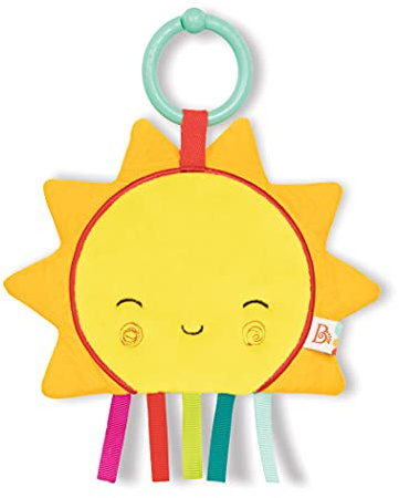 B.Toys Crinkly Sun - Knistersonne für Neugeborene zum Fühlen und Hören, mit Clip zum Befestigen, bunt - 45557