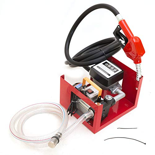 Bomba Aceite Extraccion Coche Bomba Gasoil 230 V 550 W Bomba para Trasvase de Gasoil 60 L/min Bomba Diesel Autocebante con Pistola y Manguera