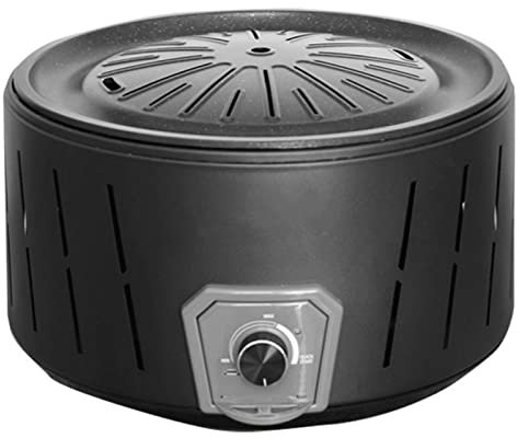 W-Lynn Barbecue Portable Barbecue sans fumée avec Ventilateur (34 cm x 20,5 cm) Convient pour Jardin/Balcon/Camping,Black