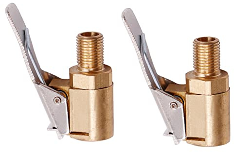 Woetwoat Autoventil Hebelstecker Air Chuck Messing (Thread 8mm 2pcs) | Reifenfüllnippel Ventilaufsatz, Momentstecker, Druckluft Ventilstecker, Für alle Reifenventile