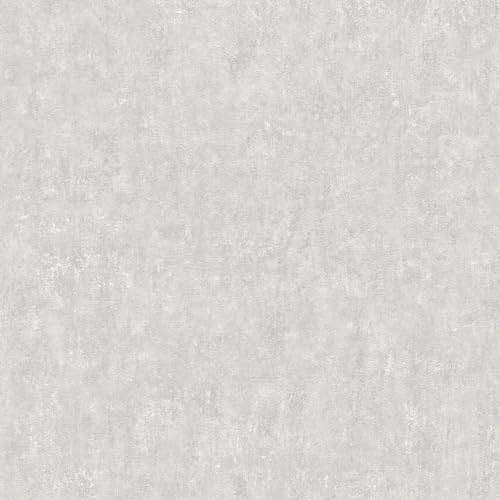 Profhome Spachteloptik Tapete 386932-GU Vliestapete grau hell-grau weiß 0,53 m x 10,05 m / 5,33 m2