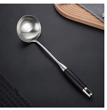 Cucharones Cuchara de acero inoxidable espesado cuchara anti-escalada cuchara de silicona cucharada de cocina cuchara de cocina doméstica cuchara sopera