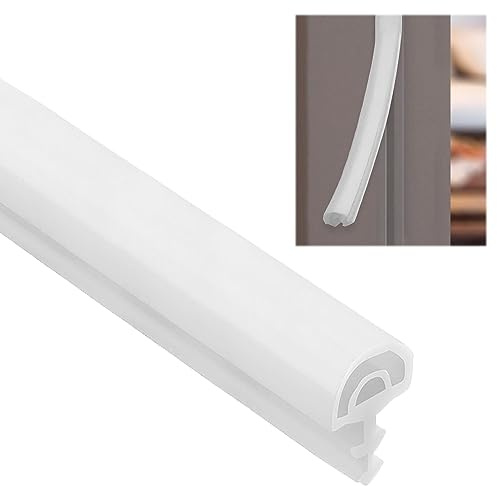 10m Burlete De Puerta De Pvc Blanco, Aislamiento AcúStico De Puertas De Madera, Estanqueidad AnticolisióN, Material EláStico Respetuoso Con El Medio Ambiente, Amplia Gama De Usos