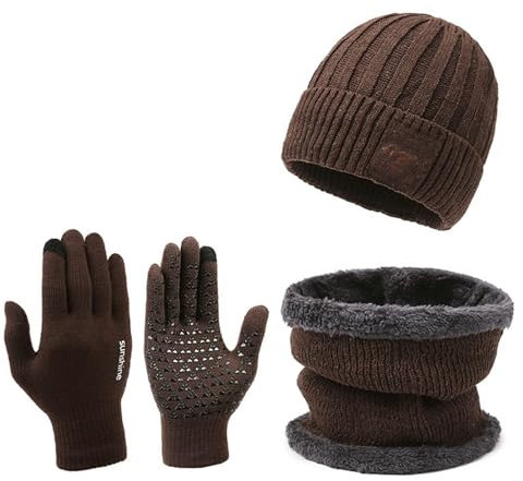 Rundschal Damen Set Herbst Und Winter Warme Mode Plüsch Schal Handschuh Set Verdickt Radfahren Ohr Surround Woolen Hut Mützen Herren Set Schal Damen Schwarz