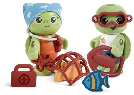 Hape Green Planet Explorers Kayl & Wai - Figuren-Set, Spielset aus Bambusholz, Lernspielzeug für fantasievolle Rollenspiele und erstes Umweltbewusstsein, für Kinder ab 3 Jahren