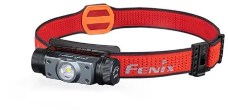 Fenix HM62-T Stirnlampe LED, 1200 Lumen Extrem Helle, 150m, Spot & Rotlicht | USB-C Aufladbar, IP68, 90° Verstellbarer Beleuchtung, 125g, für Trailrunning, Bergsteigen, Camping, Joggen, Schwarz