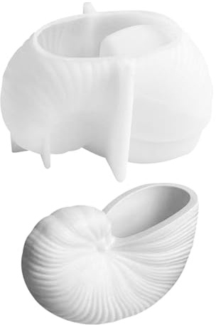Molde de resina de concha , molde de silicona para suculentas, molde de silicona en forma de concha ondulada, molde de silicona de caracol de mar, molde de resina epoxi para manualidades de resina