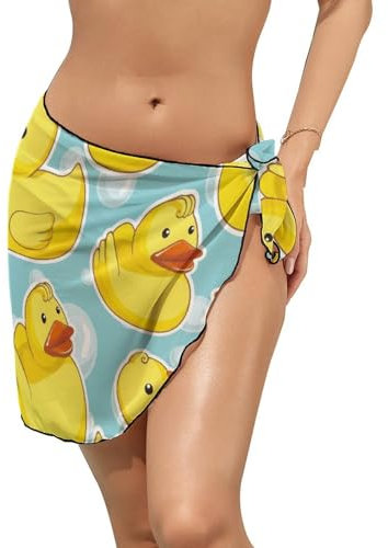 YBQLNP Ente Damen Sarong Pareo Bikini Vertuschen Cover Up Strandtuch Wickelrock Badeanzug