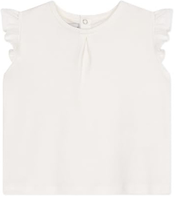 Petit Bateau Baby Mädchen Kurzarmbluse A0cp1, Weiß, 24 Monate