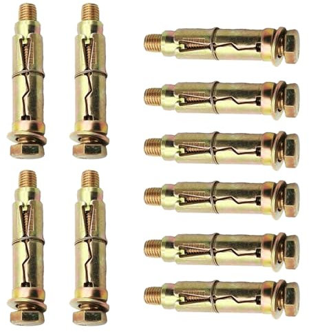 Wmzjnljy 10pcs M6 x 60mm Expansion Bolts, Plugs Concrete Ground Anchor Bolts Ideal for Concrete Machinery & Furniture(Z46-10)