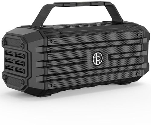 TOMPROAD Portable Bluetooth Speaker 120W Peak 80W Wireless Speakers, TWS Pairing, Deep Bass, Hi-Fi Loud Speaker, IPX6 Waterproof, DSP Sound Boombox for Outdoor, Camping, Party, Beach (Black)