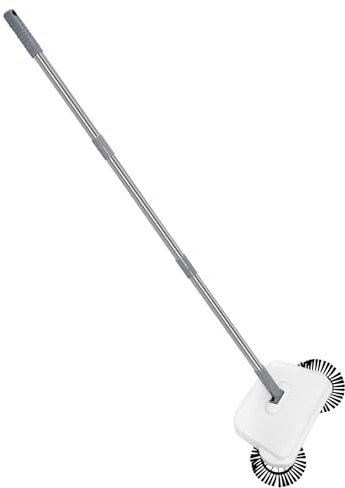 HANGKAI Barredora de suelo deslizante manual con mango largo, capacidad de 300 ml, para casa, oficina, restaurante