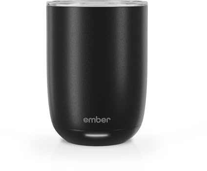 Ember Temperature Control Smart Cup, 14 oz, App-Controlled Heated Coffee Cup, Includes Lid, Espresso Mug with 90 Min Battery Life, Black