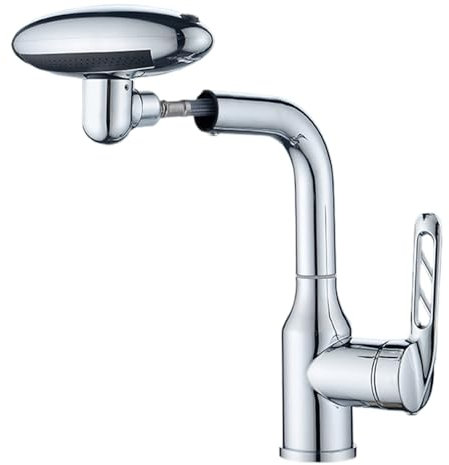 Waschbeckenarmatur | Einhandarmatur für Badezimmer – auslaufsicher, 360 Grad drehbarer Auslauf, Design 4 Modi, Hardware für Waschküche, , Toilette, Duschraum