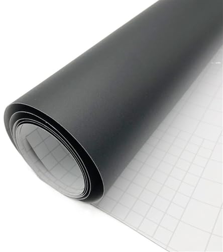 WANGBINGXING Autofolie Flexibler schwarzes Mattes Vinylauto -Wraps Auto Satin Matt Schwarz Folie Wrap Film Fahrzeug Aufkleber 152 cm*10/20/30/40/50 cm(50x100cm)
