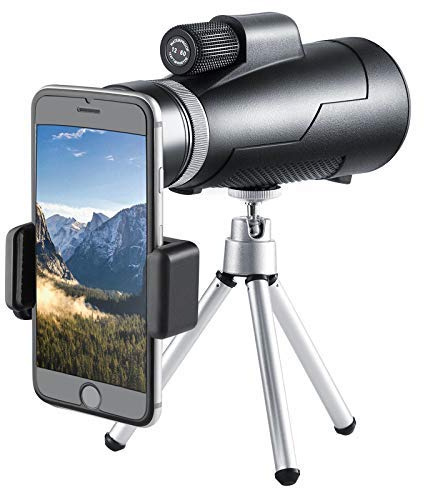 Binocolo per Adulti, monoculare Impermeabile 12x50 con treppiede per Supporto Smartphone, binocolo con Prisma BAK4, Grande oculare per Birdwatching, binocolo da Viaggio all'aperto per Adulti