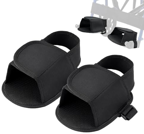 Zapatos de sujeción para silla de ruedas, pedal de silla de ruedas, reposapiés ajustable anticaídas para discapacitados, pacientes, recuperación, adultos, movilidad