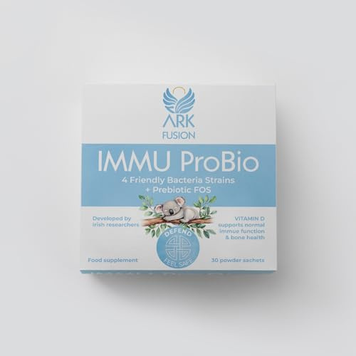 ARK Fusion IMMU ProBio, 30 Powder Sachets, Probiotic with 4 Bacteria Strains and Vitamin D3